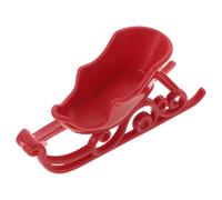 PRETYZOOM Mini Traîneau de Noël Plastique Décoration de Bureau Maison Ornement à Suspendre pour Décorations de Noël et Centres de Table Compacte
