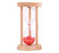 PRETYZOOM Minuterie Décorative en Bois De 5 Minutes pour Enfants Sablier De Cuisine Salle De Classe Rouge Incassable Outil De Gestion du Temps