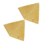 PRETYZOOM Modèle de Pyramide en Résine Or 2 Pièces, Décoration de Bureau Rétro Artistique, Accessoire Photo Élégant pour Intérieur Mystique