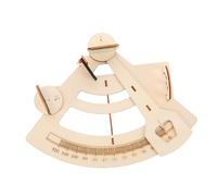 PRETYZOOM Modèle de Sextant en Bois Beige DIY Jouet Pédagogique pour Garçon et Filles Jeunes Astronomes Fonction D'aide à l'enseignement pour Projets Scientifiques Scolaires