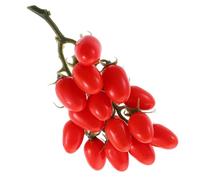 PRETYZOOM Modèle De Tomates Cerises Artificielles Réalistes, Couleur Vive, Plastique Léger, Décoration Intérieure Et Accessoire Photo, Cuisine, Bureau Et Fête, Lot Unique