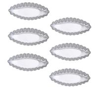 PRETYZOOM Moule à Gâteau Forme Bateau Marguerite Grand Format En Métal Antiadhésif Lot De 6 Pour Pâtisserie La Cuisine Maison Restaurant