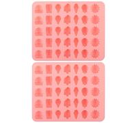 PRETYZOOM Moules à Chocolat en Silicone Rose 2pcs, Moules Créatifs de Glace et Sucette, Pliables pour Biscuits et Bonbons Gélifiés, pour Fêtes D'garçon et Filles
