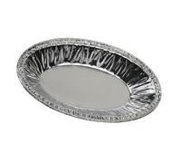 PRETYZOOM Moules à Tartelettes Ovales Cuisson Uniforme en Aluminium Jetables 250 Couleur Argenté pour Pâtisserie pour Flans et Tartes