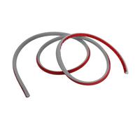 PRETYZOOM Moulure D'angle Flexible en Pvc Gris 2m, Barrière Étanche pour Autocollante, Garniture Adhésive Décorative pour Salle de Bain, la Cuisine et Sol, Joint D’étanchéité Mural