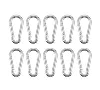 PRETYZOOM Mousqueton Acier Inoxydable 10 Pièces Boucle de Sécurité, Crochet à Ressort, pour Randonnée et Camping, Lot Résistant à l'usure