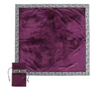 PRETYZOOM Nappe De Tarot Velours avec Pochette De Protection Style Divination Tapis Décoratif Élégant pour Tirage Cartes Marseille Accessoire Voyage Pratique