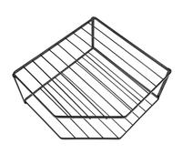 PRETYZOOM Organisateur d'angle pour Casseroles et Poêles en Métal Noir Support Cuisine Double Niveau 12 CM de Hauteur Étagère de Rangement Multifonction pour Placard et Plan de Travail