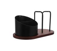 PRETYZOOM Organisateur de Bar à Café Petit, Rangement Compartimenté pour Capsules, Tasses et Agitateur, Support Compact pour Comptoir de Cuisine, Organiseur Sachets de Thé et Accessoires