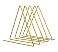 PRETYZOOM Organisateur de Bureau Triangle Métal Doré Range Dossiers et Vinyles Étagère Compacte et Pratique pour Maison et Bureau Support Multifonctionnel pour Magazines