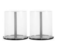 PRETYZOOM Organisateur De CD 2 Pièces Bac De Rangement Pour Cd Étui Cd De Voyage Conteneur De Stockage De Cd Seau De Cd Vide Cas D'album Étui Porte-cd Mallette De Transport Dvd Pp Disque