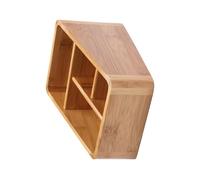 PRETYZOOM Organisateur de Maquillage Créatif en Bambou Coins Arrondis, Boîte de Rangement Sûre et Saine pour Cosmétiques et Télécommandes sur Bureau