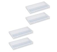 PRETYZOOM Organisateur de Mèches de Perceuse à Ongles en Plastique Léger, Boîte Transparente 4pcs pour Usage Professionnel et Domicile, Protège la Perte Saleté