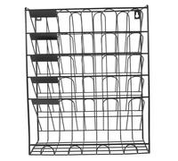 PRETYZOOM Organiseur Mural Suspendu Fer Forgé pour Dossiers Magazines et Courrier Trieur Vertical Stable et Élégant pour Bureau et École Rangement Gain de Place Pratique