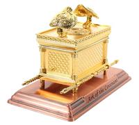 PRETYZOOM Ornement Religieux Arche De L'Alliance en Alliage Sculpté Décoration Maison Table Compacte 6.89X3.94X4.72 Pouces Cadeau Unique pour Intérieur