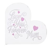 PRETYZOOM Ornements en Forme de cœur Cadre Fleuri 6x4 Assiettes à Dessert Coeur Decoration décoration Ornements d'amour décorations de la fête des mères Acrylique Transparent