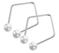 PRETYZOOM Outil Facial en Métal pour Exercice de Fossettes, Kit de 2 Pièces Boule Blanche et Alliage de Titane, Entraîneur Visage Pratique pour Soin du Visage Quotidien et Lifting Naturel