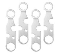 PRETYZOOM Outil Multifonction pour Skateboard en Métal Argenté 4 Pièces, Clé Réglable Portable et Légère, pour Ajuster et Réparer Votre Skate en Toute Simplicité