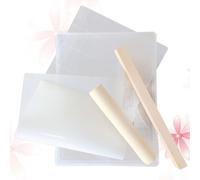 PRETYZOOM Outils de pâtisserie Moule à nougat 4 en 1 Set avec Tapis en Silicone et Boîte Blanche, Réutilisable Pour Cuisson Maison de Chocolat et Biscuits en DIY