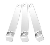 PRETYZOOM Ouvre-flacon Multifonction en Acier Inoxydable Argenté, Mini Outil Portable Léger 3 Pièces pour Bouteilles et Ampoules Lors de Pique-niques et Activités Extérieures