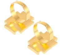 PRETYZOOM Palette de Manucure Forme Couronne en Plastique 2 Pièces Blanche pour Mélange et Affichage des Couleurs pour Accessoire pour Nail Art et Peinture