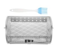 PRETYZOOM Panier à Griller en Acier Inoxydable avec Brosse, Accessoire Cuisine pour Rôtisserie, Haute Dureté, pour Frire ou Rôtir des Frites Cuisine Couleur Aléatoire