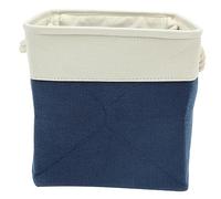 PRETYZOOM Panier à Linge Cube En Nylon Robuste Blanc Et Bleu Grosse Capacité Poignée Confortable Rangements Domestiques Garçon Et Filles Polyvalent Pour Vêtements Jouets Et Voyage