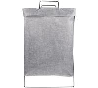 PRETYZOOM Panier À Linge Pliable Avec Cadre En Fer Rangement Compact Pour La Maison Coton Doux Et Lin Gris Petite Taille