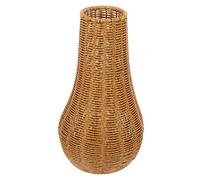 PRETYZOOM Panier de Fleurs en PE Tressé Imitation Rotin, Vase Simple pour Fleurs Séchées, Décoration Rustique Délicate pour Maison ou Bureau