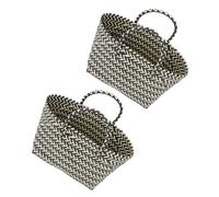 PRETYZOOM Panier De Marché 2 Pièces De Panier De Marché En Jonc De Mer Sacs De Paille D'épicerie Panier De Courses Africain Panier De Légumes Panier De Fruits De Plage En