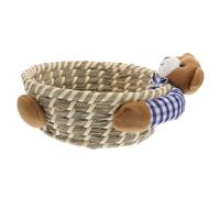 PRETYZOOM Panier De Rangement Ours Joli Panier De Rangement Panier Panier Grands Paniers Tressés Pour Le Stockage Petits Paniers Pour Organiser Petit Panier Pique- Bol Clé Chaume Bleu