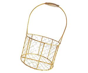 PRETYZOOM Panier Fer Anse Pour Cérémonie Mariage Panier Fleurs Mariage Décoratif Multi-usages Métallique De Rangement Chic Et Pratique Pour Filles Fleurs