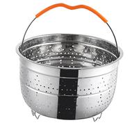 PRETYZOOM Panier Vapeur Acier Inoxydable Poignée Panier-Filtre pour Légumes Fruits Riz Conception Creuse pour Drainage Rapide Passoire Cuisine pour Cuisson Vapeur et Lavage