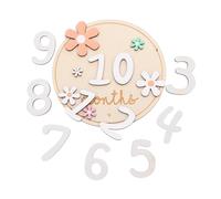 PRETYZOOM Panneau de Naissance Bois de Cartes Mensuelles Décoration de Chambre de Suivi de Croissance Cartes Annonce de Naissance