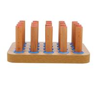 PRETYZOOM Panneau Perforé En Bois 18X14X8Cm Pour Ergothérapie Avec 20 Piquets Exercice Dextérité Doigts Coordination Œil-Main Usage Domestique Et Hôpitaux