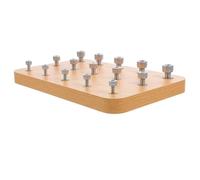 PRETYZOOM Panneau Perforé en Bois Dextérité des Doigts Outil de Rééducation Main-œil pour Exercices à Domicile et Centres Spécialisés
