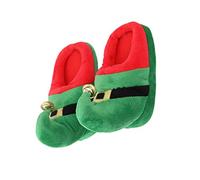 PRETYZOOM Pantoufles de Lutin de Noël Pantoufles Dhiver à Fourrure Douillettes en Peluche Pantoufles de Maison Chaudes Et Douces pour Les Costume de Père Noël Femmes Hommes 1