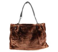 PRETYZOOM Paquet à Main en Peluche Femme Grosse Capacité Marron Élégant | Peluche Polyester, Style Féminin et Personnalité, pour Étudier ou Travailler, Format Pratique