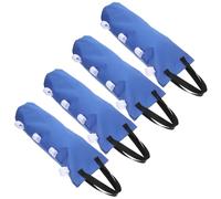 PRETYZOOM Paquet de Lestage Design Pliable 4pcs pour Parasol de Terrasse en Tissu Oxford Bleu Résistant au Vent pour Activités Extérieures et Camping