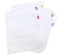 PRETYZOOM Paquet De Rangement en Filet Réutilisables 5 Pcs Blancs en Maille Respirante Cordon De Serrage pour Fruits Et Légumes La Cuisine Écologique Et Légère