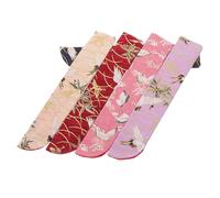 PRETYZOOM Paquet Éventail Pliant Japonerie 4 Pièces, Housse D'éventail en Tissu Satiné, Étui Double Couche Léger et Résistant pour Éventails Pliables, Rangement Portable pour Accessoires