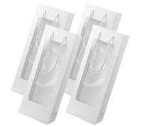 PRETYZOOM Paquet Présent à Vin en Papier Kraft avec Fenêtre et Poignée, Capacité Raisonnable 4 Pièces Design Simple et Élégant lors de Mariages et Banquets pour Bouteilles de Vin