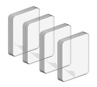 PRETYZOOM Pastilles Adhésives Double Face Transparentes sans Trace 80 Pièces Repositionnables à Forte Adhérence Ruban Adhésif Carré pour Affiches Décorations Murales et Fixation Murale