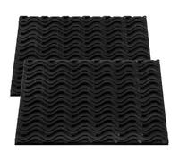 PRETYZOOM Patchs en Caoutchouc Noir pour Semelles de Chaussures Protection Talon Bruit et Amortissement Antidérapants Lot de 2 Pièces pour Baskets et Talons