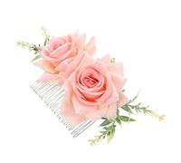 PRETYZOOM Peigne à Fleurs Métal Épingle à Cheveux Floral Artificiel Accessoire Pour Cheveux Fille Barrette Mariage Coiffure Événement Décoratif Porter Côté