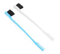 PRETYZOOM Peigne à Sourcils et Cils Double Tête Multifonction 8 Pièces Blanc et Bleu Clair, Brosses Légères et Portables pour Maquillage Professionnel et Retouches de Voyage