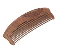 PRETYZOOM Peigne Bois Ébène Sculpté Double Face pour Soin et Massage Du Chevelu Antistatique et Adapté à Tous Types de Cheveux Cadeau pour Coiffage Quotidien