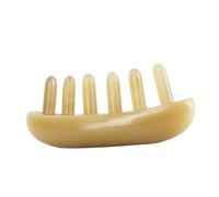 PRETYZOOM Peigne Massage Corne de Bœuf Naturelle Anti-statique Brosse Large à Dents pour Circulation Sanguine Cheveux Démêlés Sans Casse Adapté Femme Homme Garçon Fille