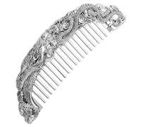 PRETYZOOM Peigne Vintage Cuivre Blanc Dragon et Phénix Accessoire pour Démêlage Cheveux Bouclés et Lisses Fournitures Barbier pour Hommes et Femmes Cadeau Original et Objet Décoratif