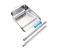 PRETYZOOM Pelle à Poussière en Acier Inoxydable Ramassette Détachable, Polissage Fin et Design Simple pour Nettoyage Maison Cuisine sans Se Baisser Style Aléatoire